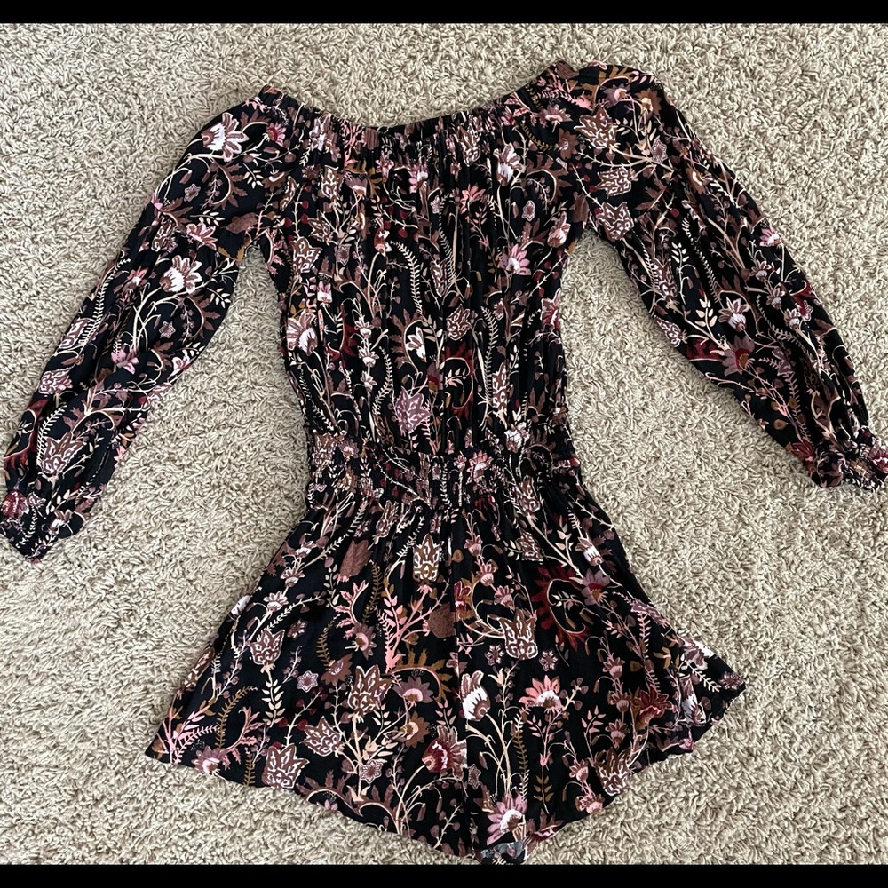 Free People Floral Off The Shoulder Romper